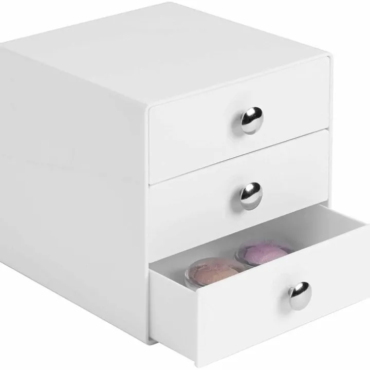 Minibyrå 3 lådor, iDesign, Vit
