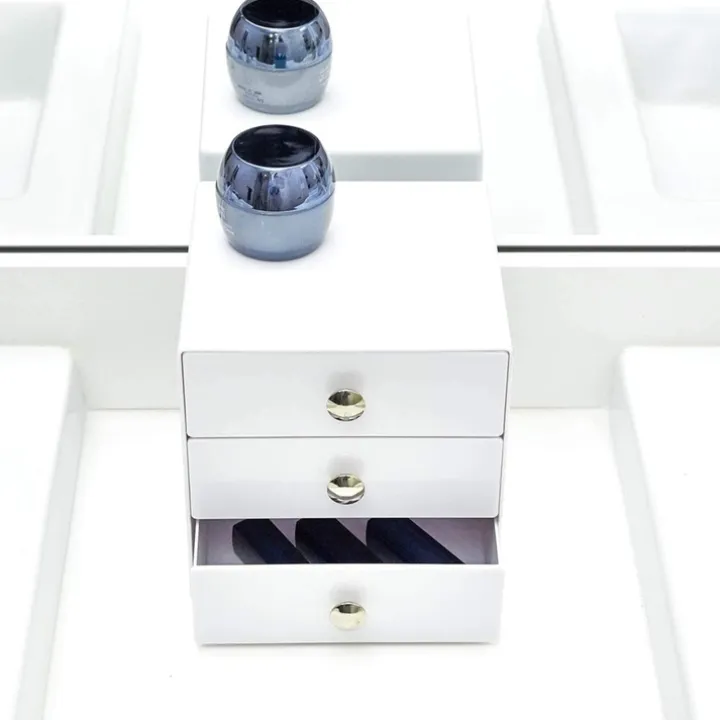 Minibyrå 3 lådor, iDesign, Vit