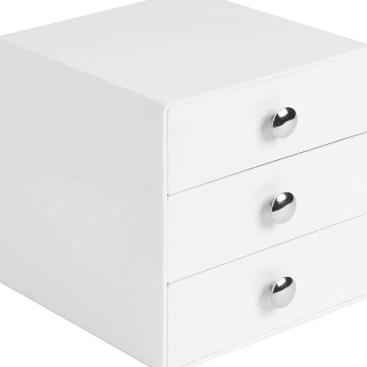 Minibyrå 3 lådor, iDesign, Vit