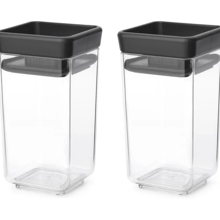 Mini förvaringsburk 2-pack, Brabantia, Mörkgrå