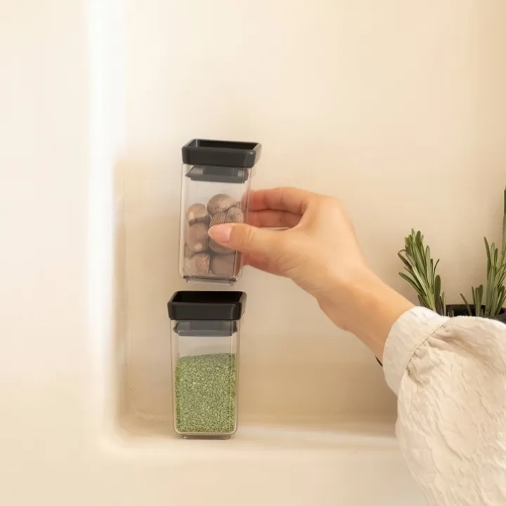 Mini förvaringsburk 2-pack, Brabantia, Mörkgrå