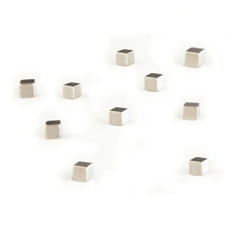 Minimagnet kub 10-pack, Silver