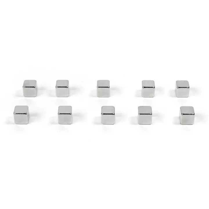 Minimagnet kub 10-pack, Silver