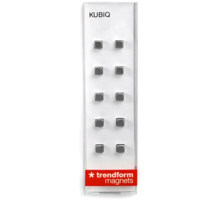 Minimagnet kub 10-pack, Silver