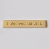 Mässningsskylt, Ingen reklam tack