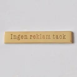 Mässningsskylt, Ingen reklam tack