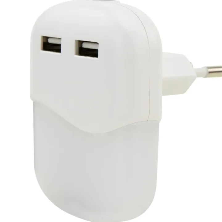 Nattlampa med USB-portar