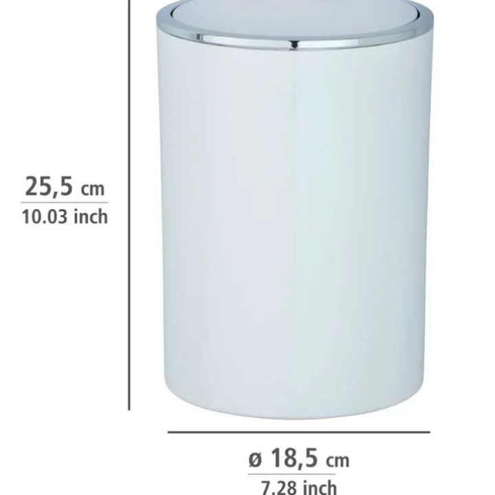 Papperskorg med viplock 5L