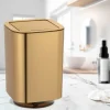 Papperskorg med vipplock 5,5L, Guld