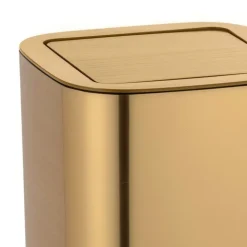 Papperskorg med vipplock 5,5L, Guld