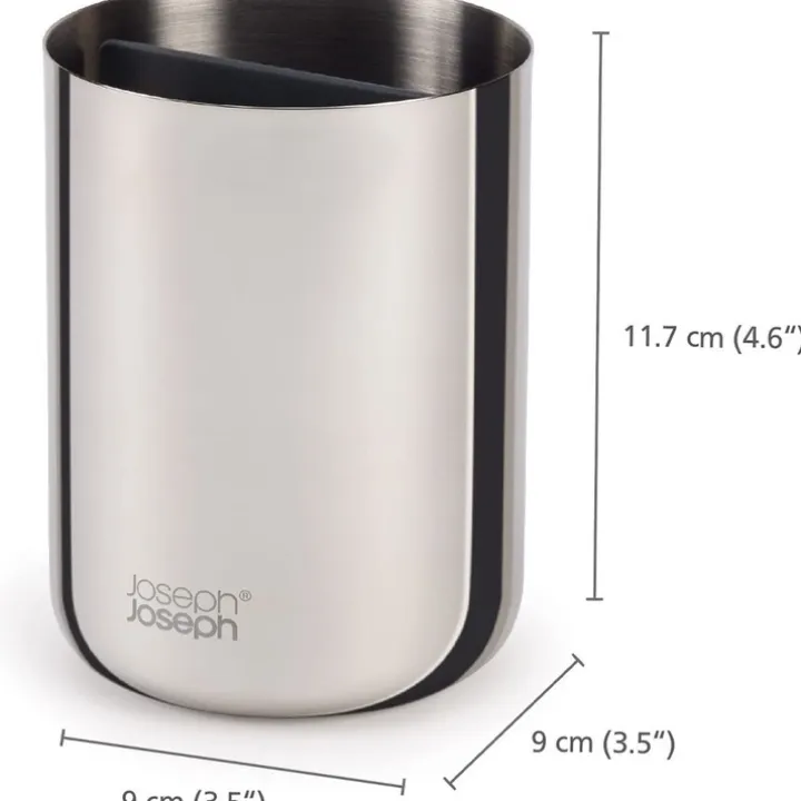 Rostfri tandborstmugg med avdelare, Joseph Joseph