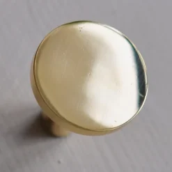 Rund knopp 3cm, Blank mässing