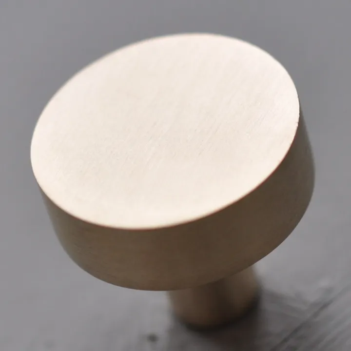 Rund knopp 3cm, Borstad mässing