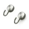 Rund magnetkrok 2-pack, Silver