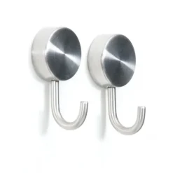 Rund magnetkrok 2-pack, Silver