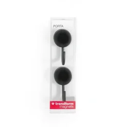 Rund magnetkrok 2-pack, Svart