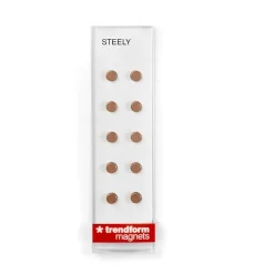 Rund minimagnet 10-pack, Koppar