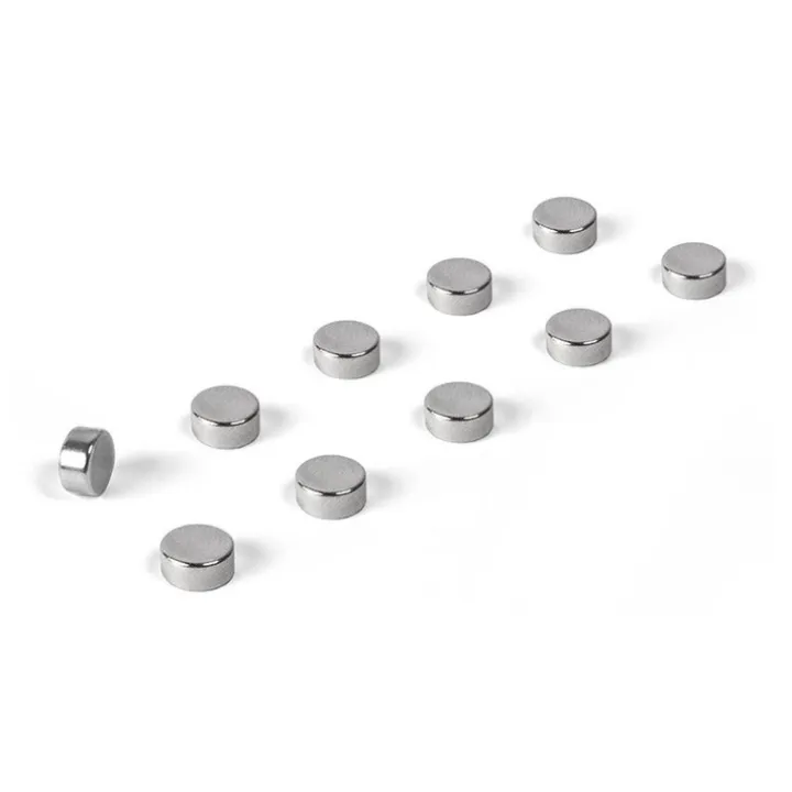 Rund minimagnet 10-pack, Silver