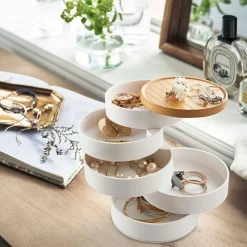 Rund smyckesask med trälock, Yamazaki