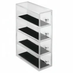 Smal minibyrå 4 lådor, Clarity