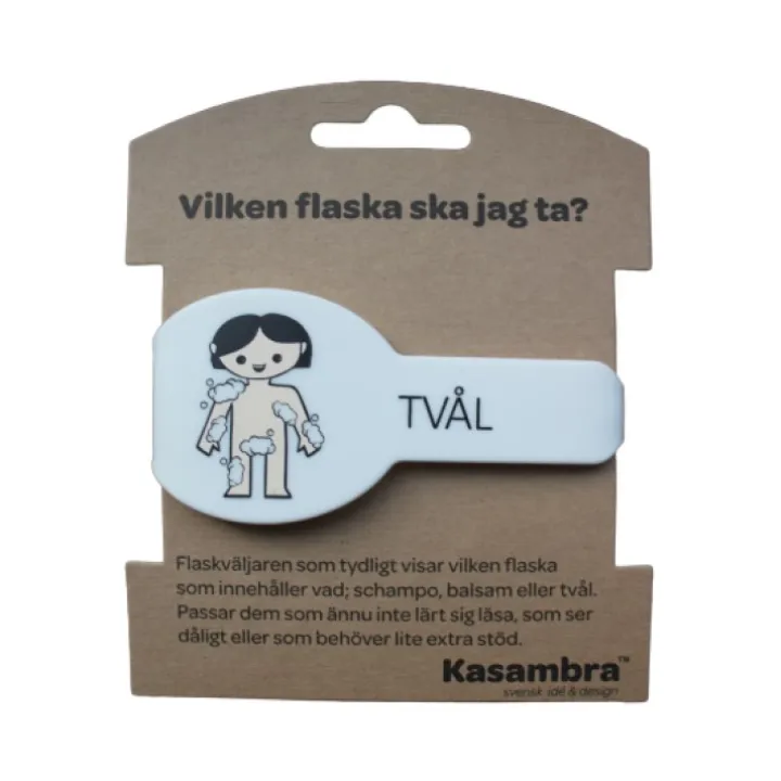 Smart etikett till tvål- & schampoflaskor