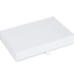 Smyckesask med 7 fack, magnetlås, BIGSO JOLIE, 26,5 x 19 x H 5 cm, Vit