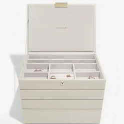 Smyckesskrin 4 våningar, Classic, Stackers, Beige