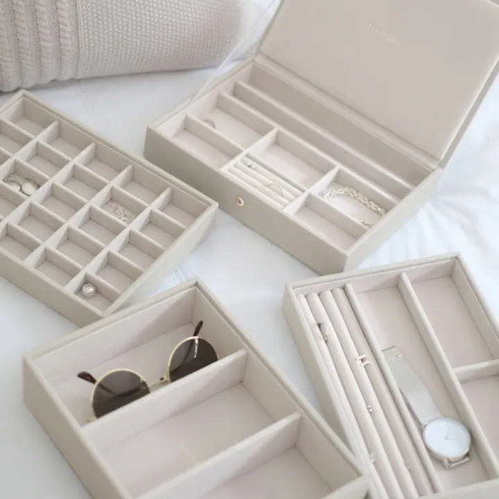 Smyckesskrin 4 våningar, Classic, Stackers, Beige