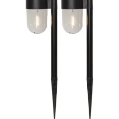 Solcellsladdad markbelysning, 2-pack, 30 cm