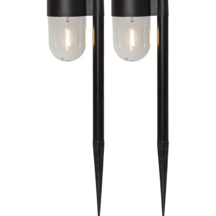 Solcellsladdad markbelysning, 2-pack, 30 cm