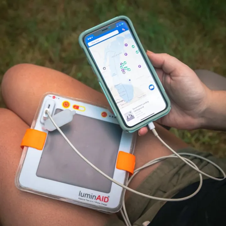 Solcellslykta med Powerbank