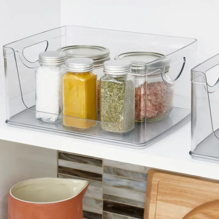 Stapelbar låda med öppen front, 25,4x20,3cm, iDesign