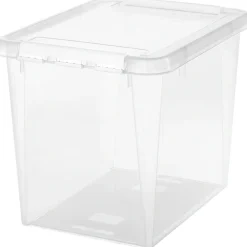 Stor förvaringslåda med lock 52L, SmartStore, Klar/vit
