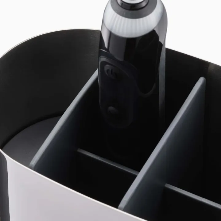 Stor rostfri tandborstmugg med avdelare, Joseph Joseph