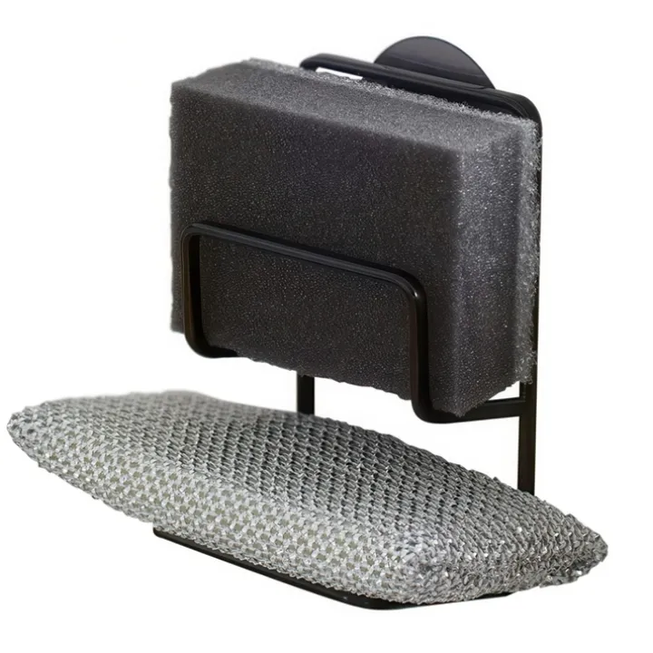 Svamphållare med sugpropp, TOWER DOUBLE SPONGE HOLDER, 7,5 x 6,3 x H 12,7 cm, Yamazaki