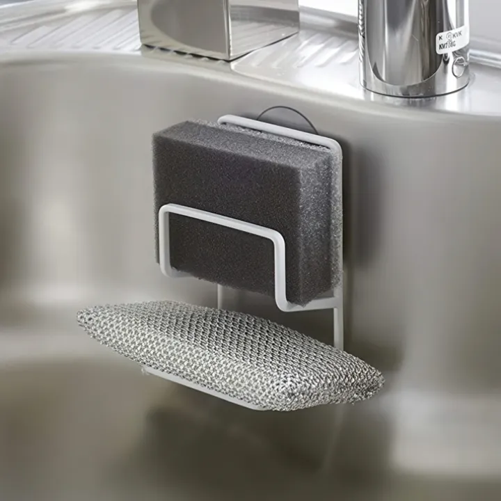 Svamphållare med sugpropp, TOWER DOUBLE SPONGE HOLDER, 7,5 x 6,3 x H 12,7 cm, Yamazaki