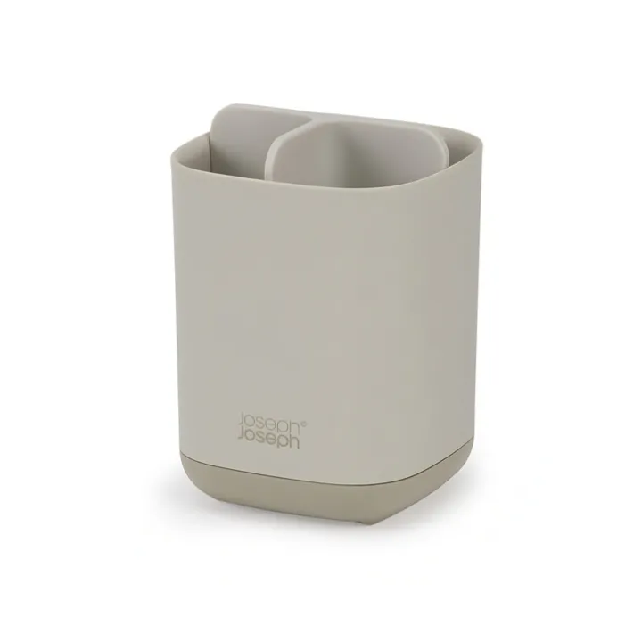 Tandborstmugg för eltandborste, Joseph Joseph, Beige
