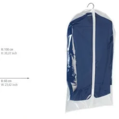Transparent klädpåse, 100cm