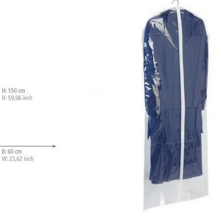 Transparent klädpåse, 150cm