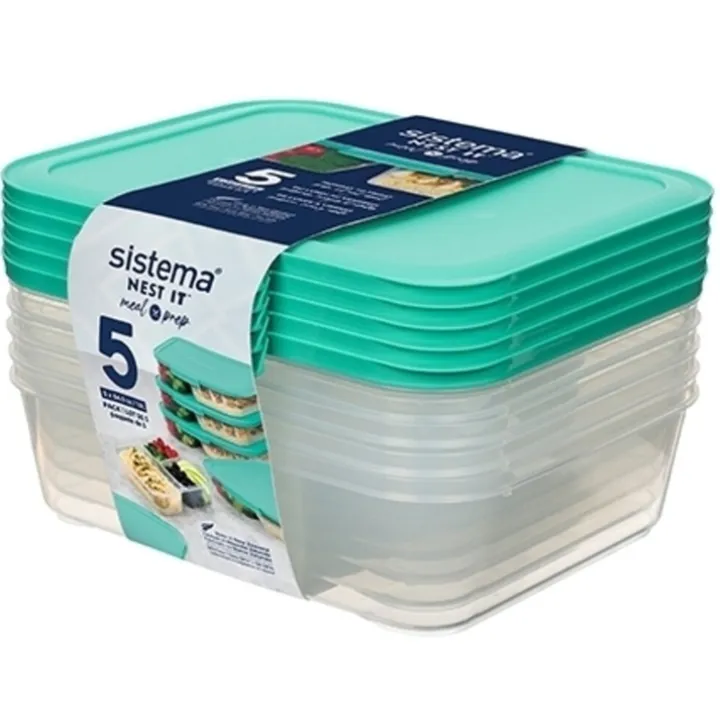 Tredelad matlåda 5-pack 1,9L, Sistema