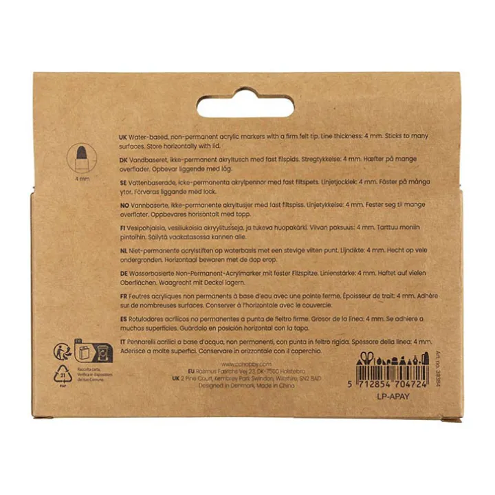 Tuschpennor 6-pack