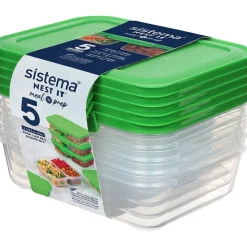Tvådelad matlåda 5-pack 0,87L, Sistema
