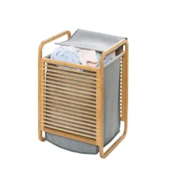 Tvättkorg i bambu 72L