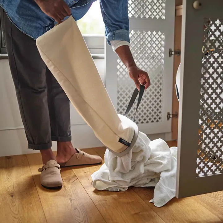 Tvättkorg med sorteringsfack