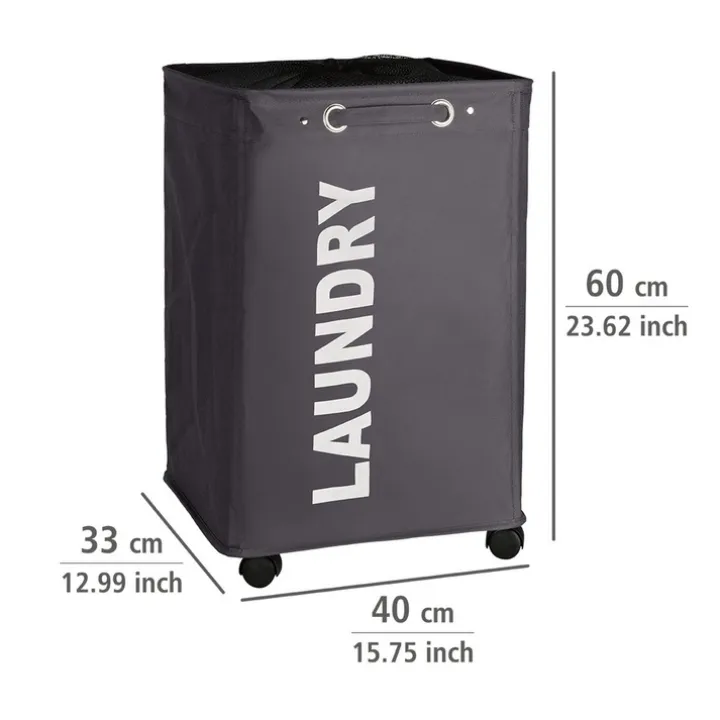 Tvättkorg på hjul, Laundry