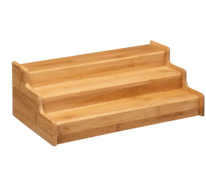 Utdragbar trappstegshylla i bambu, 31-50cm