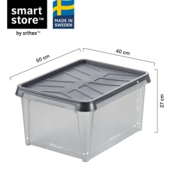 Vattentät förvaringslåda med lock 34L, SmartStore Dry
