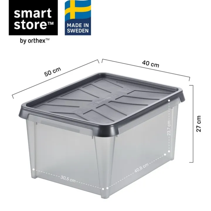 Vattentät förvaringslåda med lock 34L, SmartStore Dry