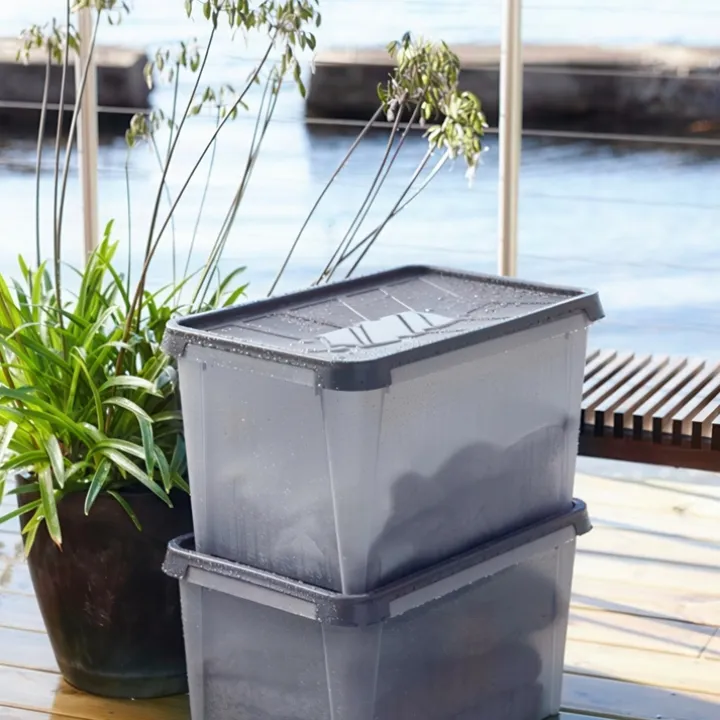 Vattentät förvaringslåda med lock 34L, SmartStore Dry