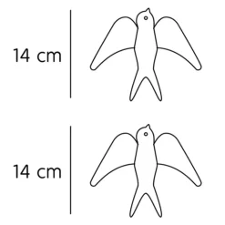 Väggkrok i metall 2-pack, Svala